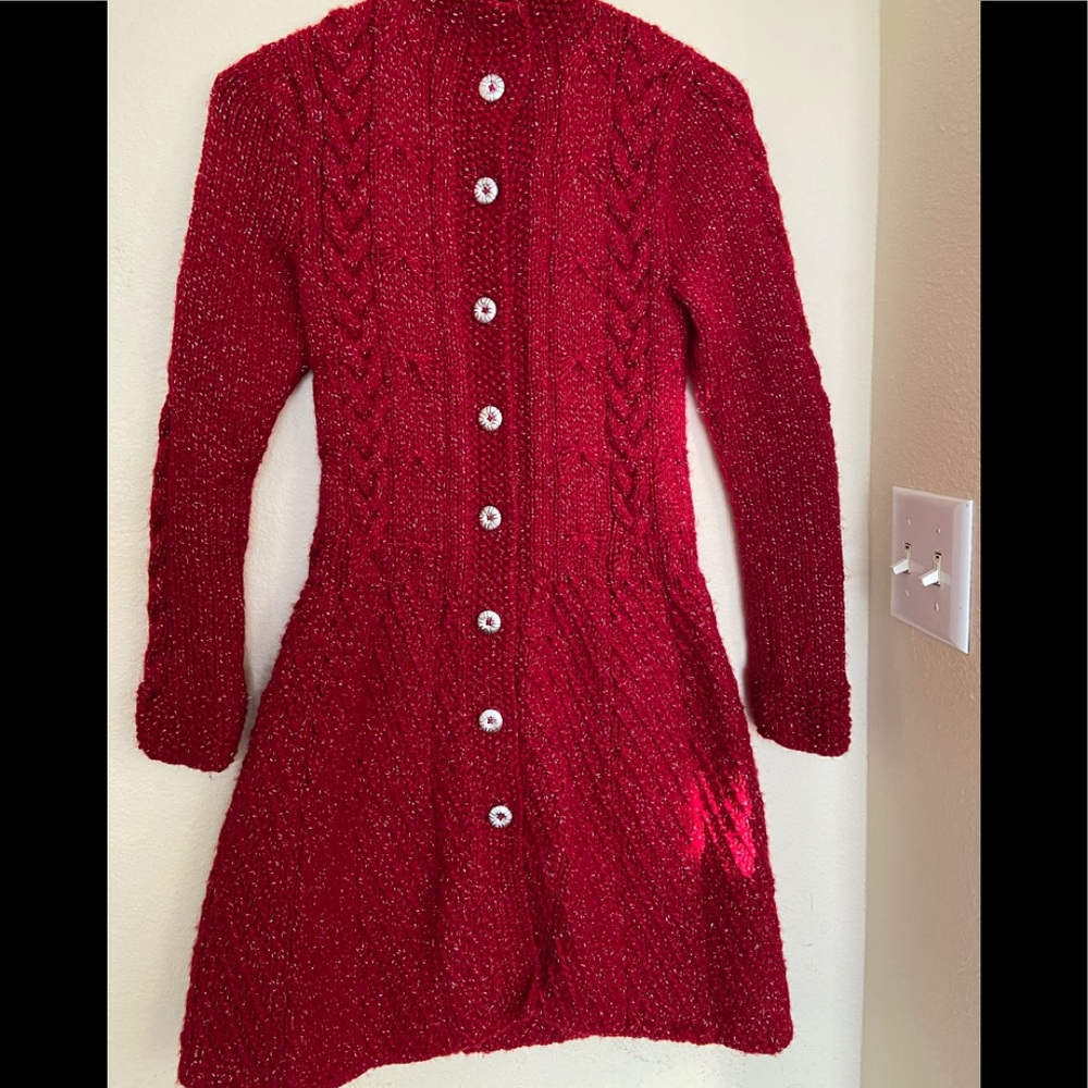 🥀Red shiny Dres Sweater for Girls🥀